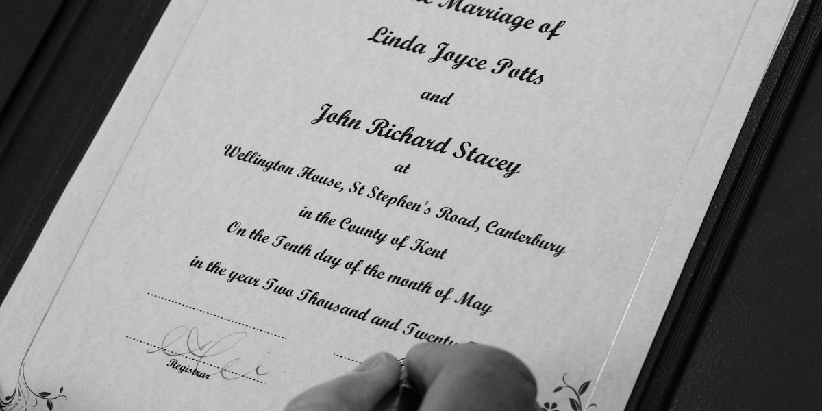 Dokument einer Bestattungsverfuegung